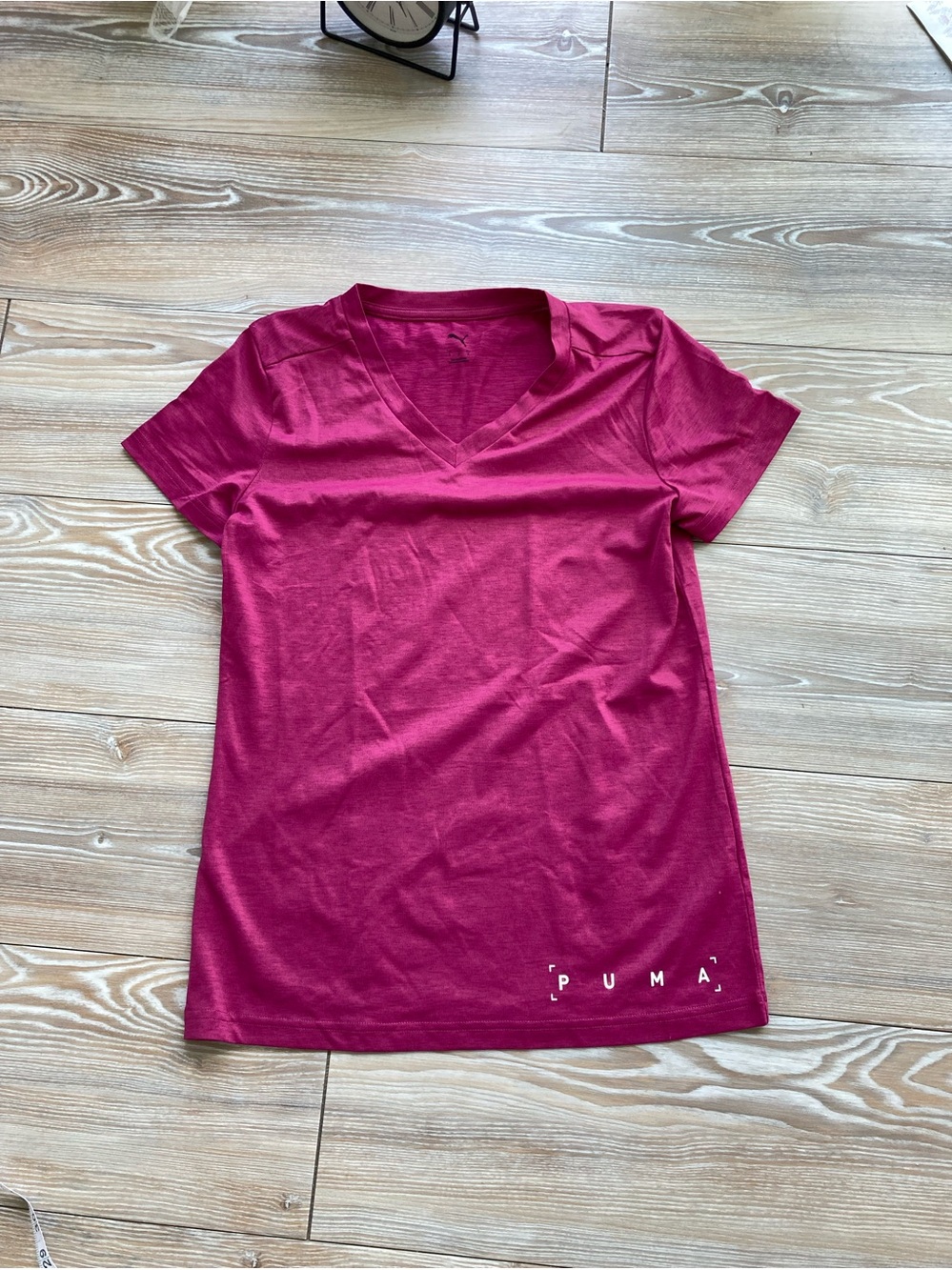 Puma Women's T-shirt Dusty Rose/Wine Size Small (or M)